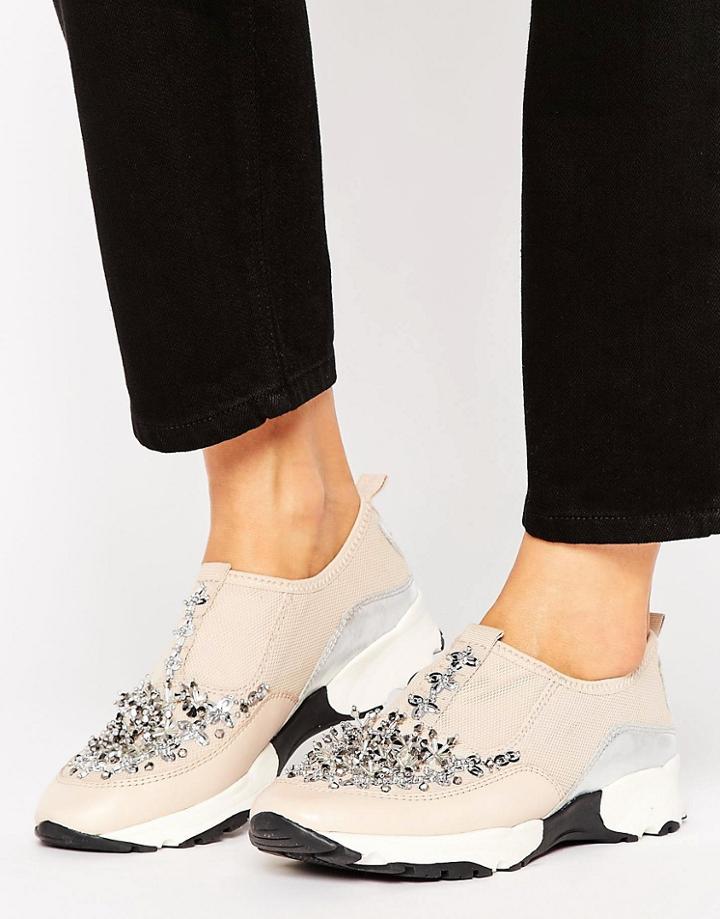 Carvela Lola Embellished Sneakers - Pink