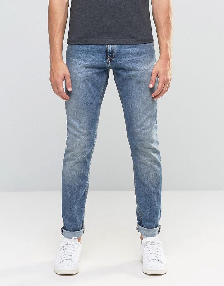 Jack & Jones Slim Fit Jeans In Vintage Light Blue Wash - Light Blue