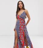 Parisian Petite Cami Strap Maxi Dress In Mixed Floral Print - Multi
