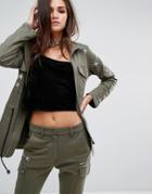 Religion Military Jacket With Metallic Details - Green