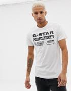 G-star Swando Graphic T-shirt In White