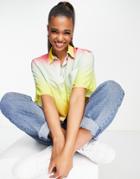Monki Ombre Shirt In Multi - Multi