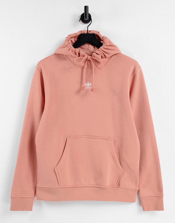 Adidas Originals Essentials Hoodie In Blush-neutral