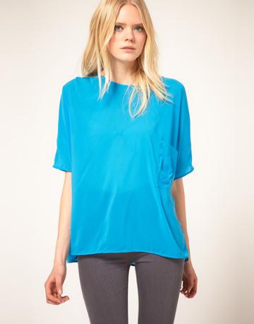 Just Female T-shirt With Neon Zip
