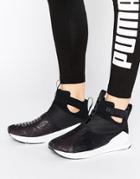 Puma Fierce Strap Sneakers In Black - Black