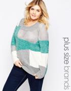 Junarose Plus Patchwork Sweater - Multi