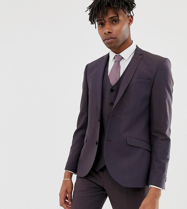 Heart & Dagger Slim Suit Jacket In Brown - Brown