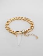 Ashiana Chain Bracelet With Crystal - Gold