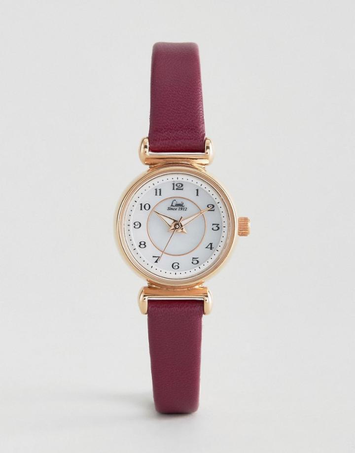 Limit Berry Leather Watch 6202.37 - Purple