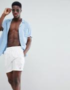 Penfield Seal Swim Shorts Small Logo In White - White