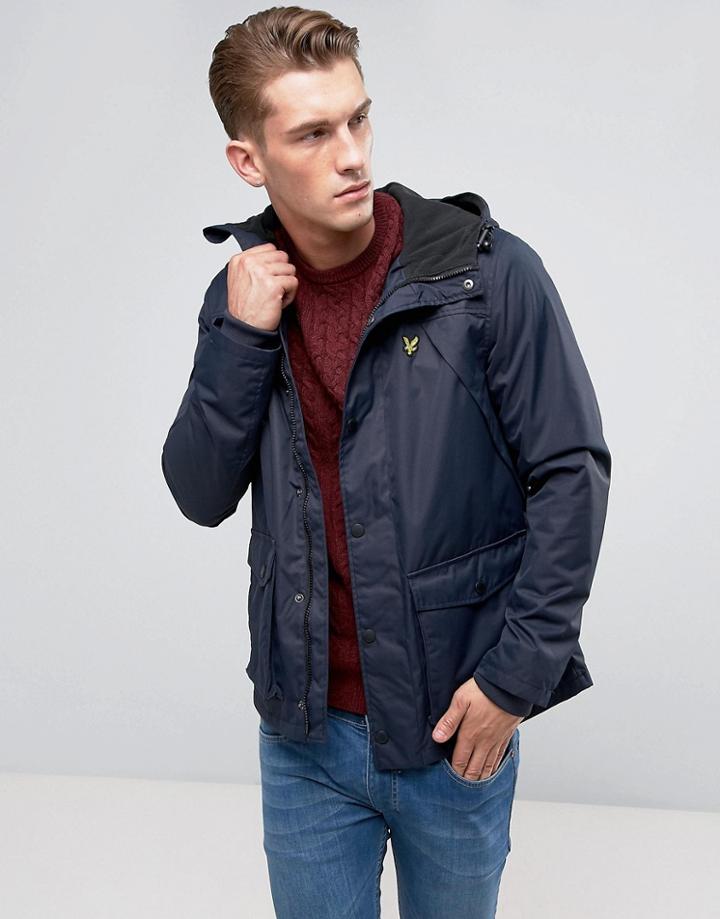 Lyle & Scott Micro Fleece Lined Jacket Navy - Navy