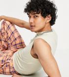 Collusion Knit Tank In Cream-blues