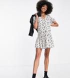 Topshop Maternity Satin Mini Shirt Dress In Floral Print-multi