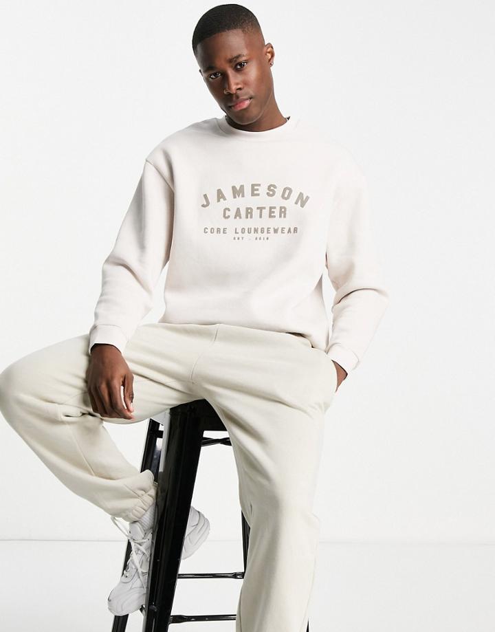 Jameson Carter Cody Sweatshirt In Beige-neutral