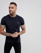 Fred Perry Slim Fit Twin Tipped Ringer T-shirt In Navy - Navy