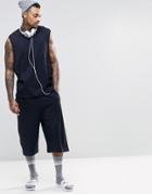 Asos Loungewear Basketball Shorts In Textured Fabric - Navy