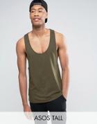 Asos Tall Tank With Extreme Racer Back - Green