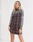 Fred Perry Mixed Plaid Dress-black