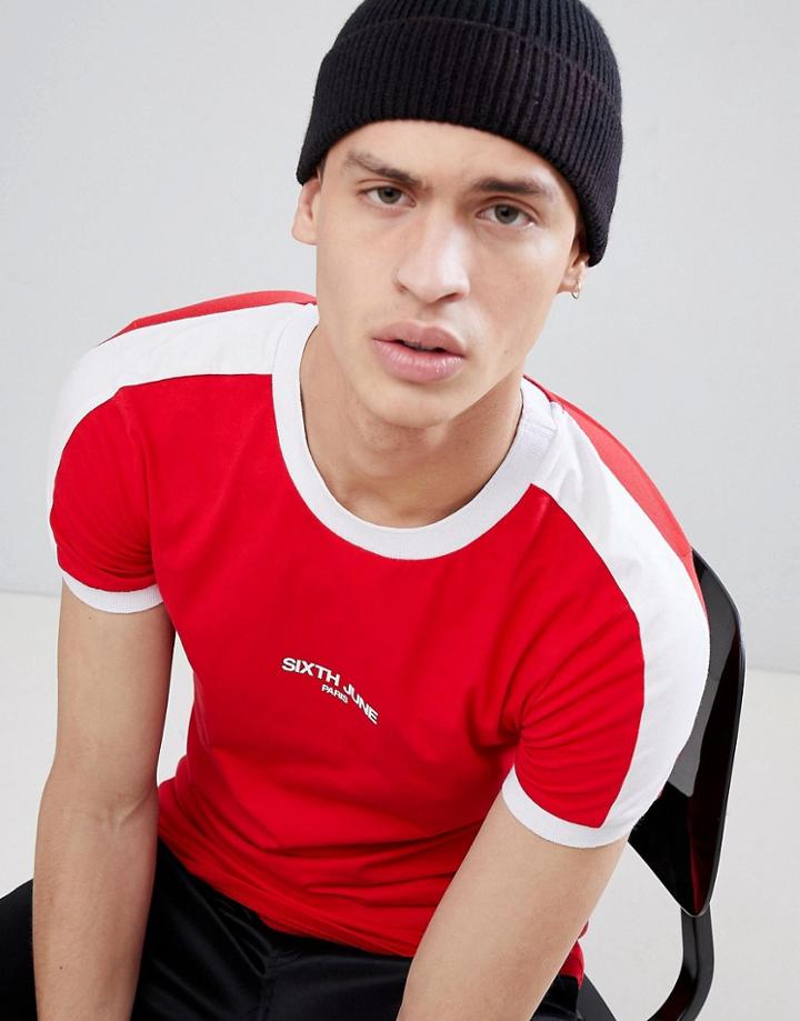 Sixth June Muscle T-shirt In Red - Red