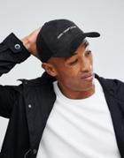 Asos Baseball Cap In Black Faux Suede With Embroidery - Black