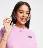 Vans Left Chest Logo T-shirt In Pink-purple