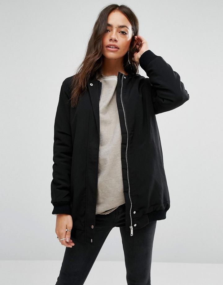 New Look Fleece Lined Bomber - Black