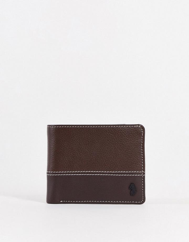 Luke Volcombe Leather Bifold Wallet-brown