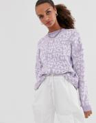 Asos Design Oversized Typography Sweater-multi