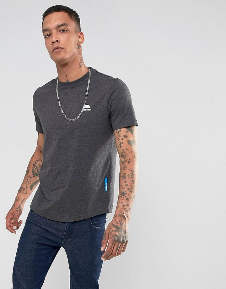 Ellesse Italia T-shirt With Small Logo In Gray - Gray
