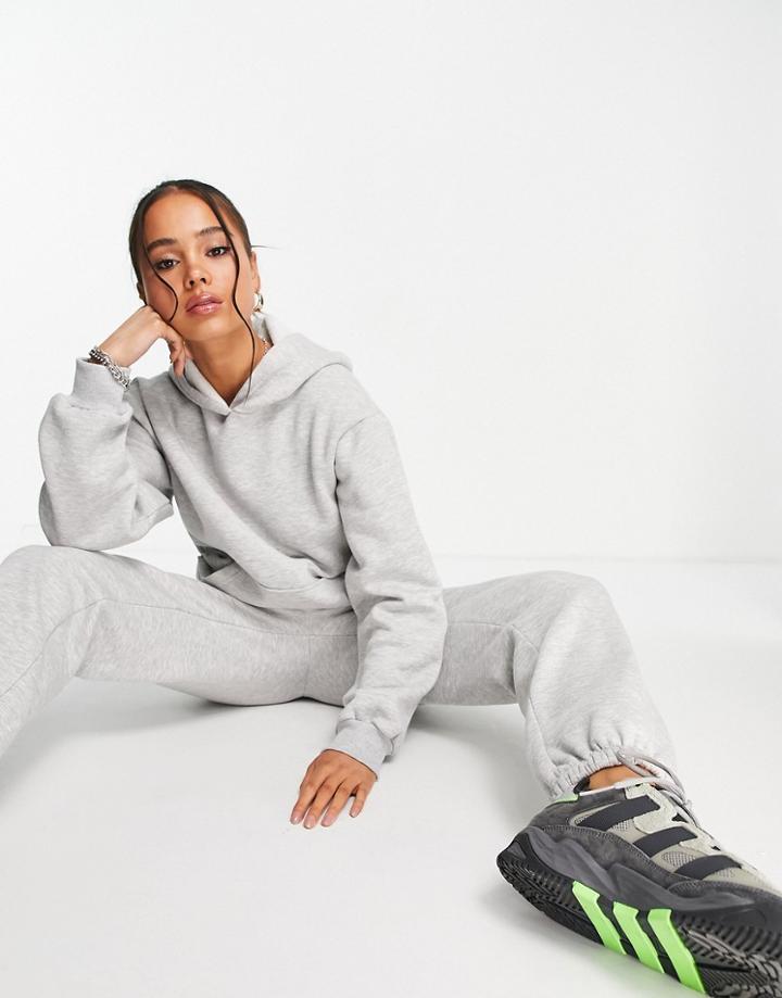 Asos Design Tracksuit Ultimate Oversized Hoodie / Sweatpants In Gray Heather-grey