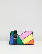 Asos Design Trapeze Rainbow Shoulder Bag - Multi