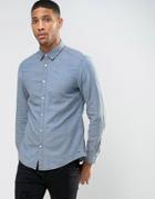 Esprit Shirt In Slim Fit With Stich Detail - Blue