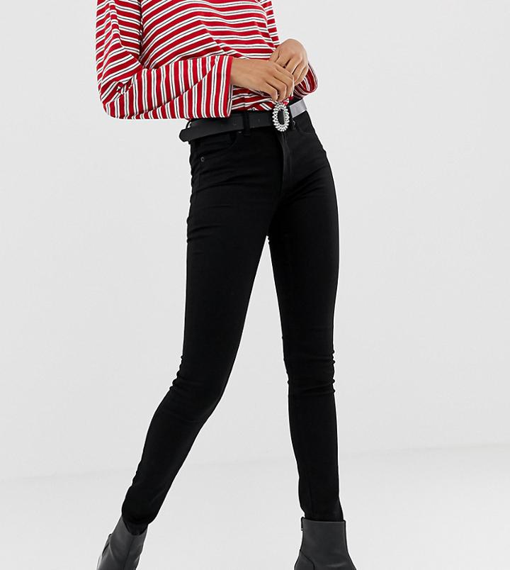 Monki Mocki Mid Waist Jeans With Organic Cotton In Black - Black