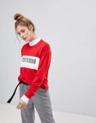 Pull & Bear My Own Boss Sweatshirt - Red