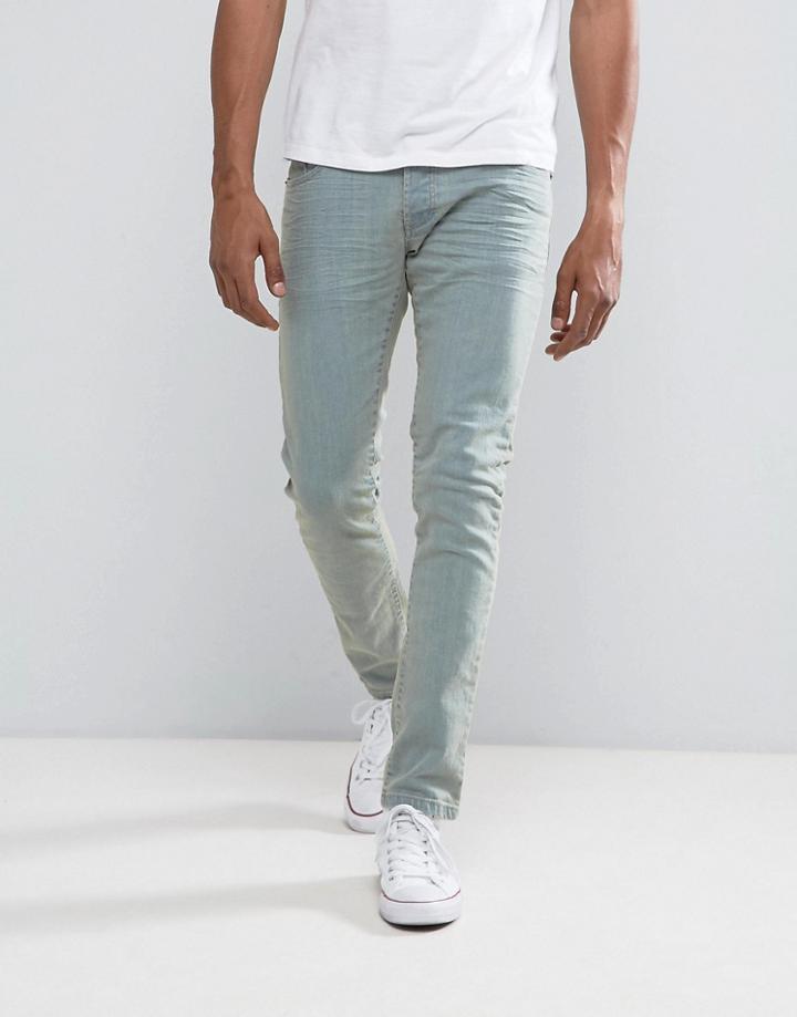 Loyalty And Faith Stretch Skinny Jean In Bleach Wash - Blue