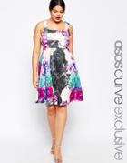 Asos Curve Debutante Dress In Mixed Floral Print - Multi