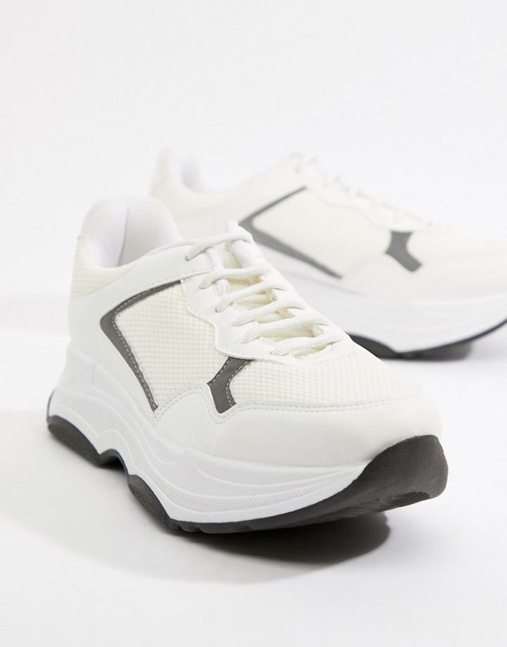 Asos Design Danger Chunky Sneakers - White