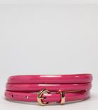 Asos Design Curve Skinny Waist & Hip Belt In Patent Color Pop - Pink