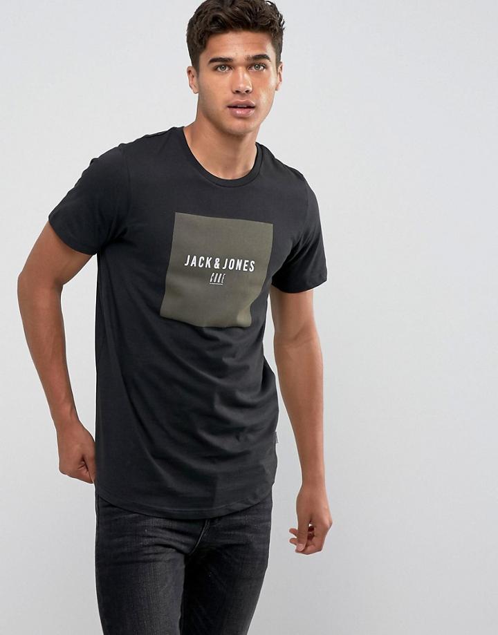 Jack & Jones Slim Logo T-shirt - Black