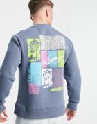 Topman Legacy Print Sweatshirt In Blue