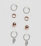 Reclaimed Vintage Inspired Hoop & Stud Earrings In 4 Pack Exclusive To Asos - Multi
