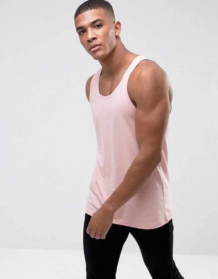 Asos Skater Tank In Pink - Pink