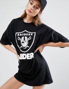 Prettylittlething Raiders T-shirt Dress - Black