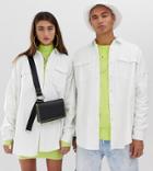 Collusion Unisex Drop Shoulder Oversized Heavy Twill Shirt With Contrast Stitch