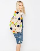 Asos Pom Pom Cardigan - Multi