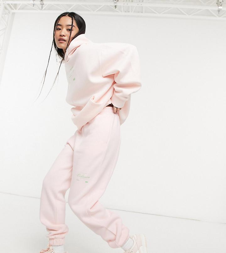 Collusion Oversized Sweatpants In Pale Pink - Part Of A Set