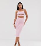 Fashionkilla Tall Going Out Midi Skirt In Rose-pink