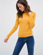 Oasis Ribbed Crew Neck Sweater - Yellow
