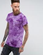 Roadies Of 66 Oversized T-shirt In Tie Dye - Purple