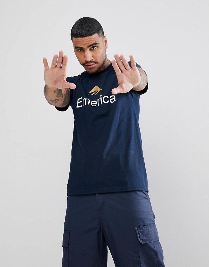 Emerica T-shirt With Logo - Navy